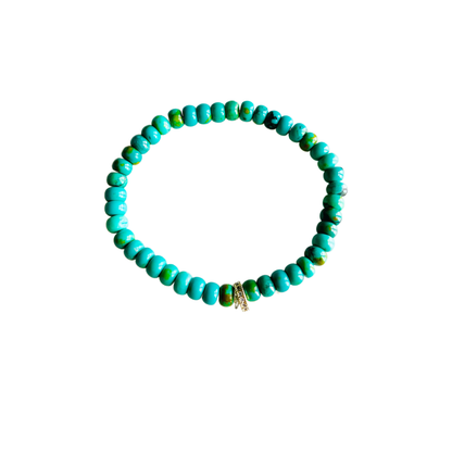 Market and King - Candy Stretch Bracelets: Green Ocean Jade