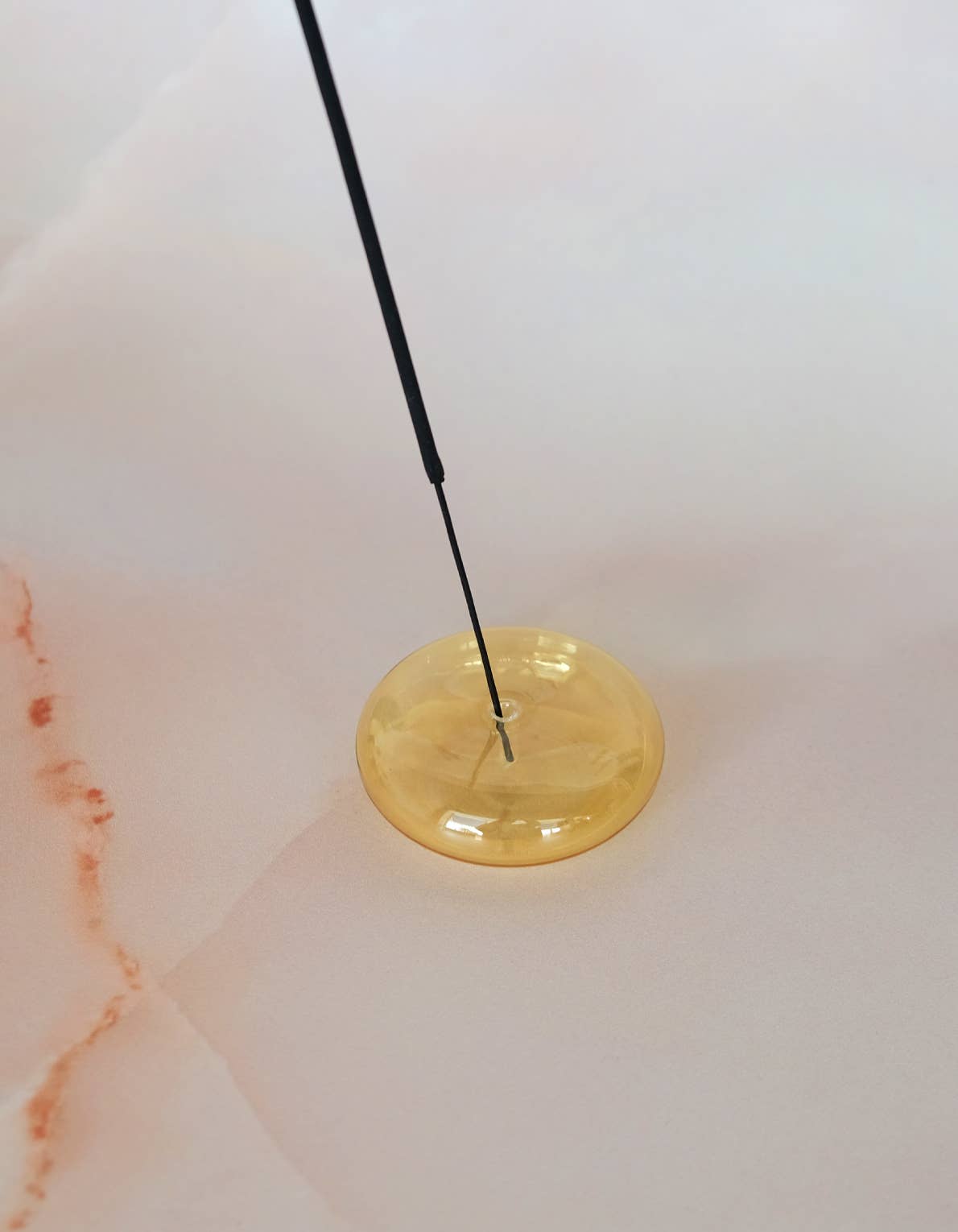 Glass Bubble Incense Holder : Martini Olive Translucent