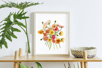 Poppies Watercolor Art Print