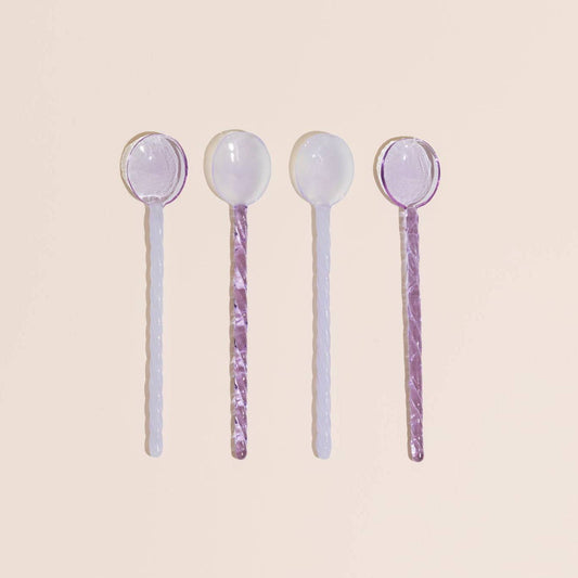 Lilac Glass Spoon