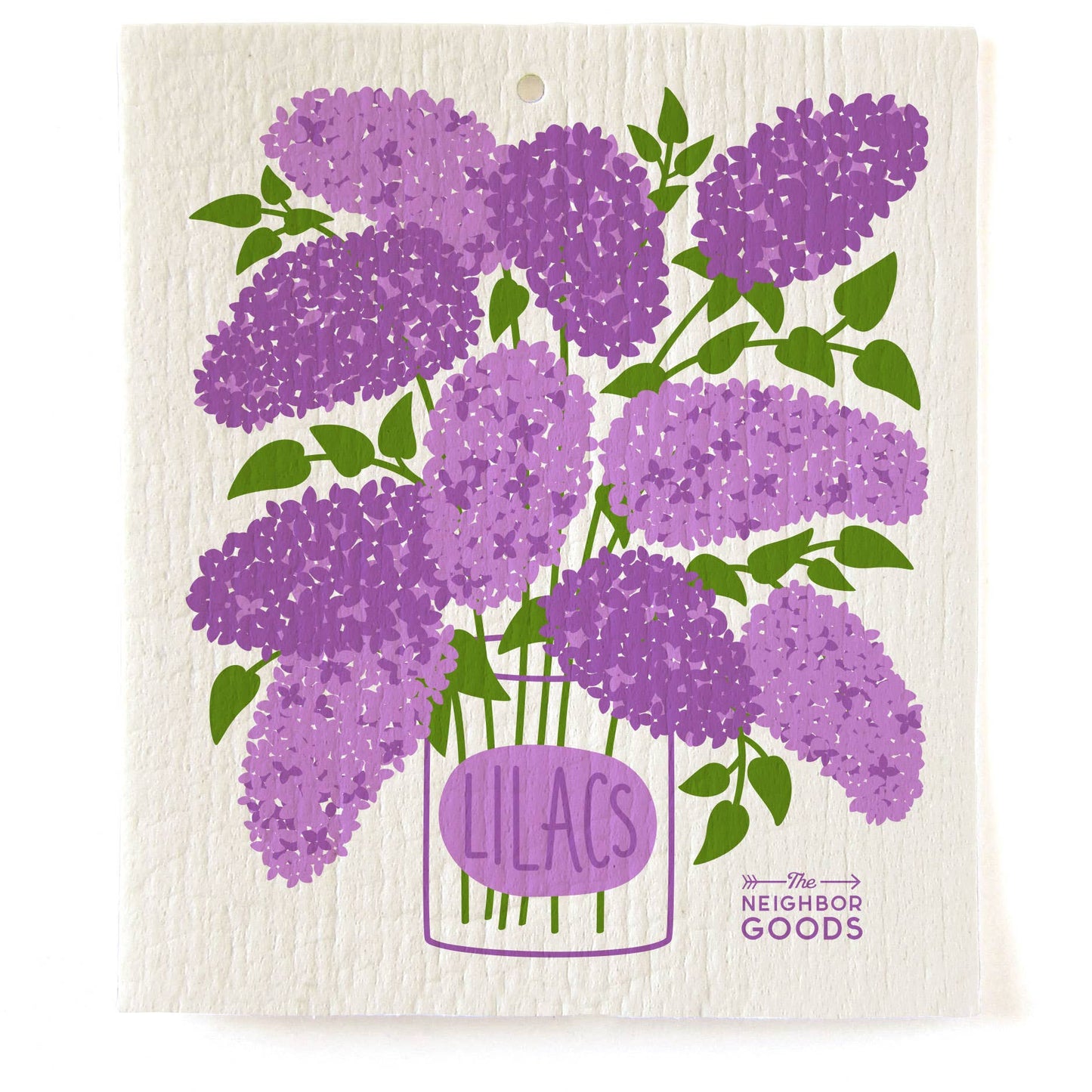 The Neighborgoods - Lilacs - Dish Towel + Sponge Cloth Set