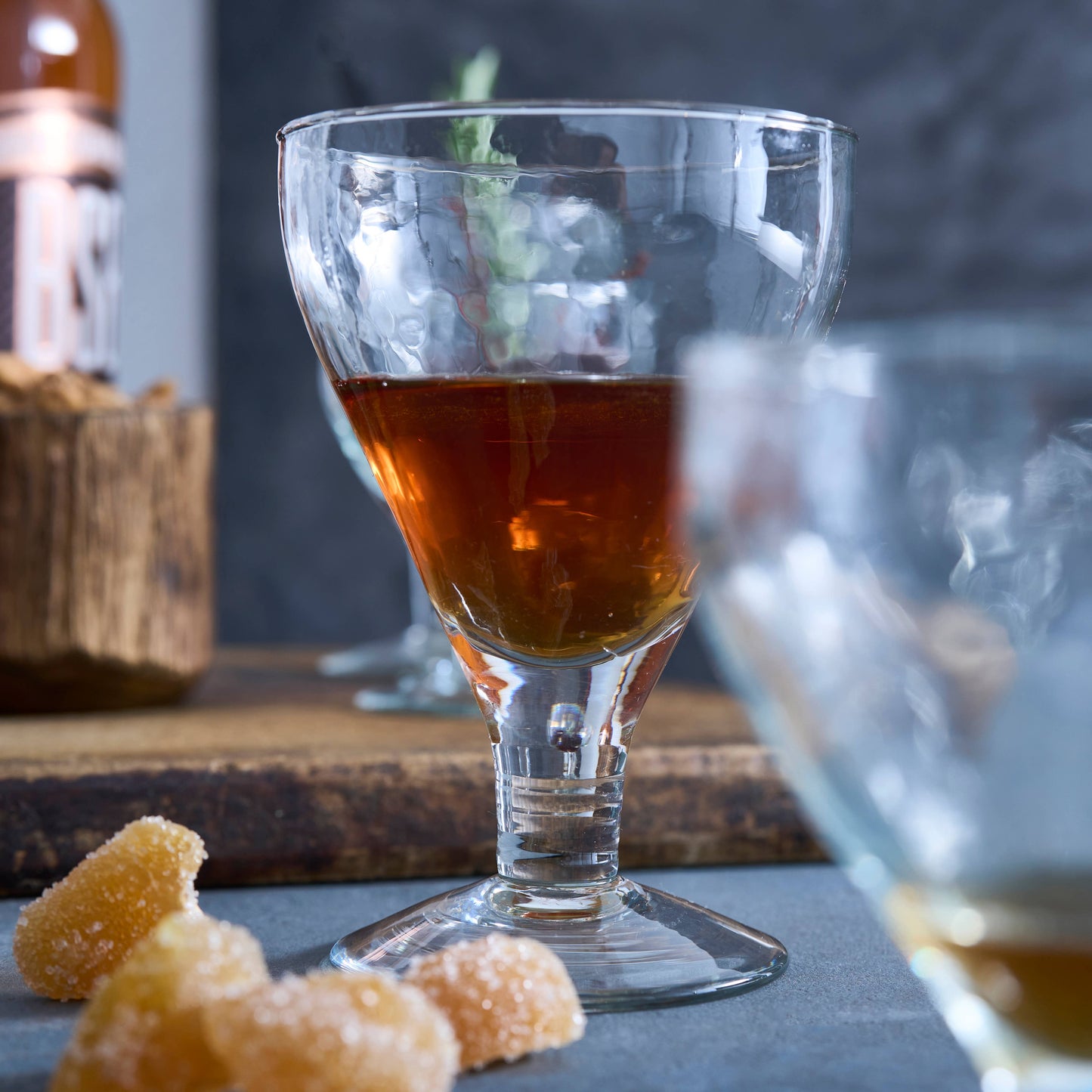 Recycled Glass Hammered Goblet – 9 oz