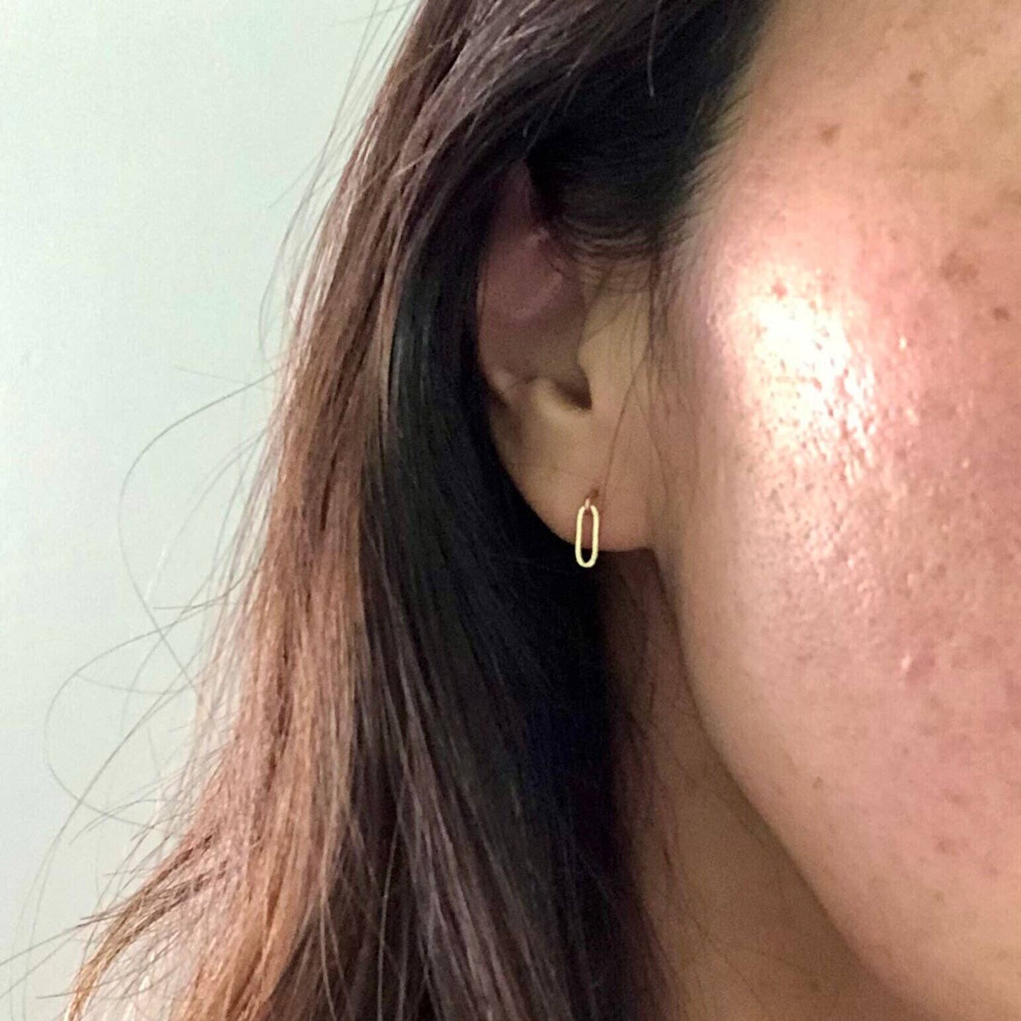 Open Circle Stud Earrings