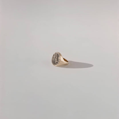 Silver Lining Circle Signet Ring