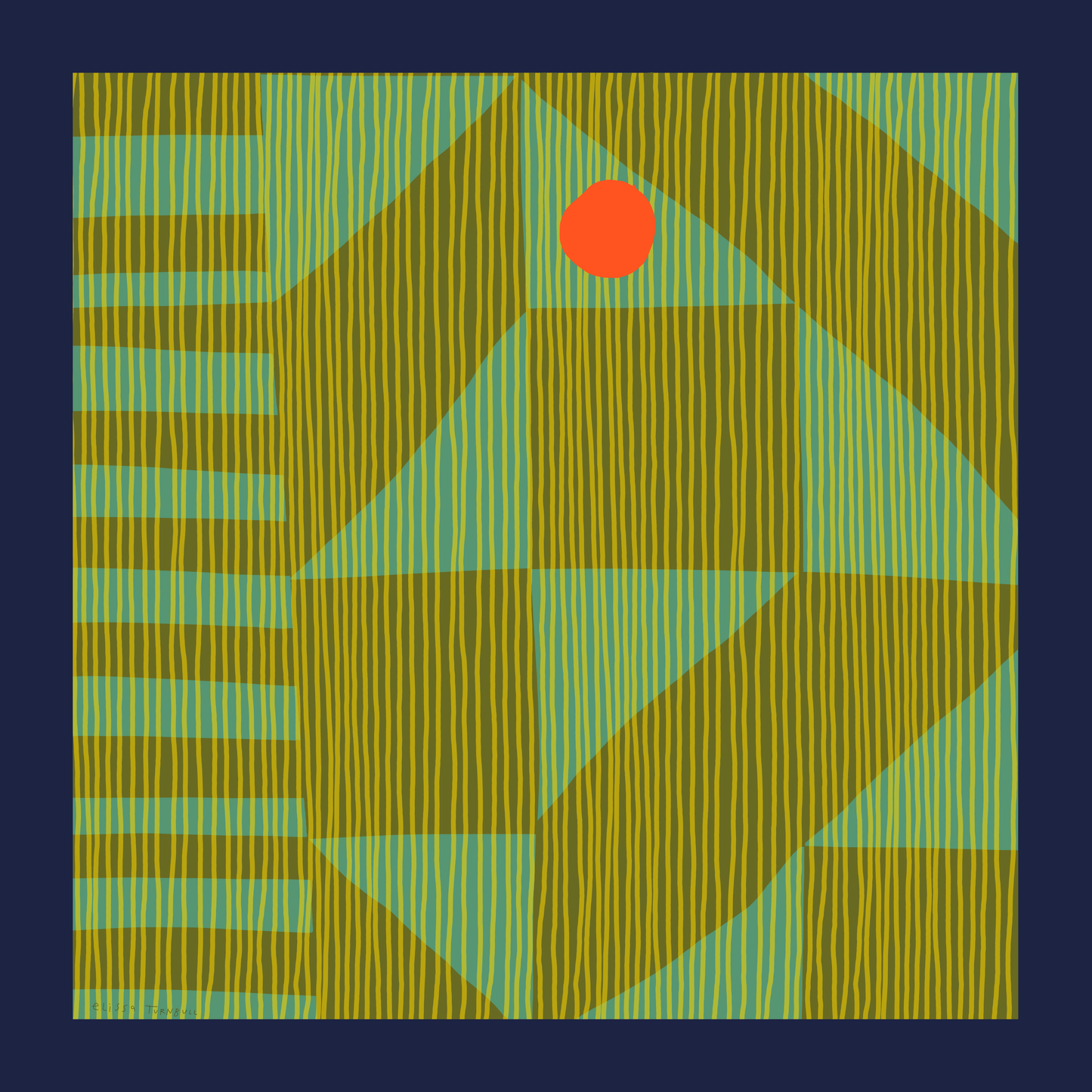 Voyager Silk - Silk Scarves - Rising Sun Geometric | Women's Silk Scarf | Square Scarf