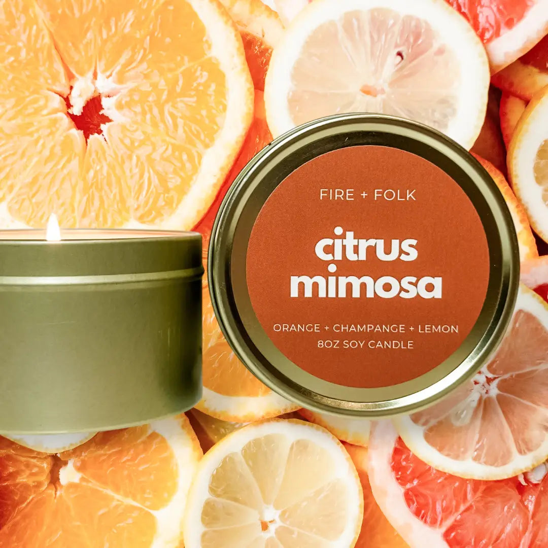 Citrus Mimosa | 8oz Wood Wick Candle Tin