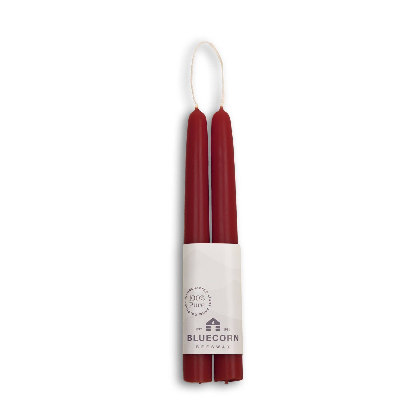 Beeswax Taper Candles –  Burgundy / 12"
