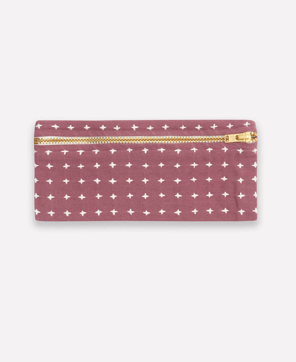 Cross-Stitch Pencil Case: Moss