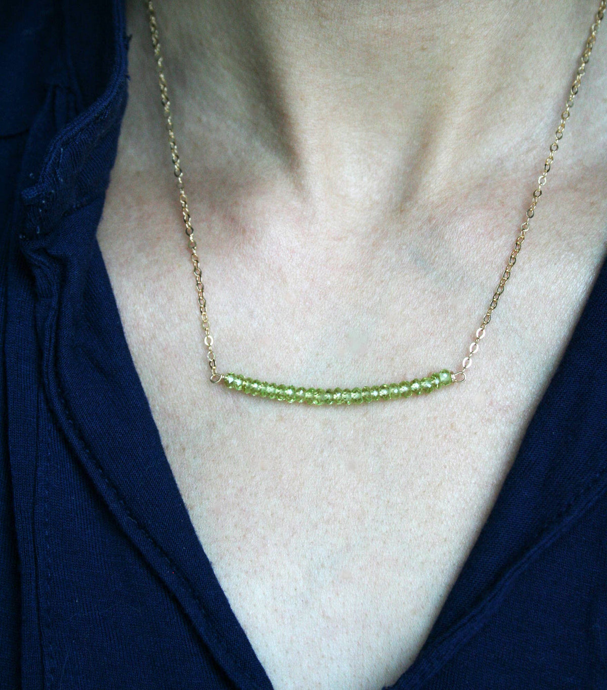Peridot Necklace | Gold Filled