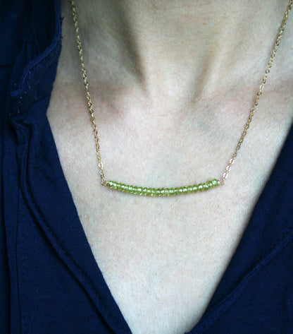 Peridot Necklace | Gold Filled