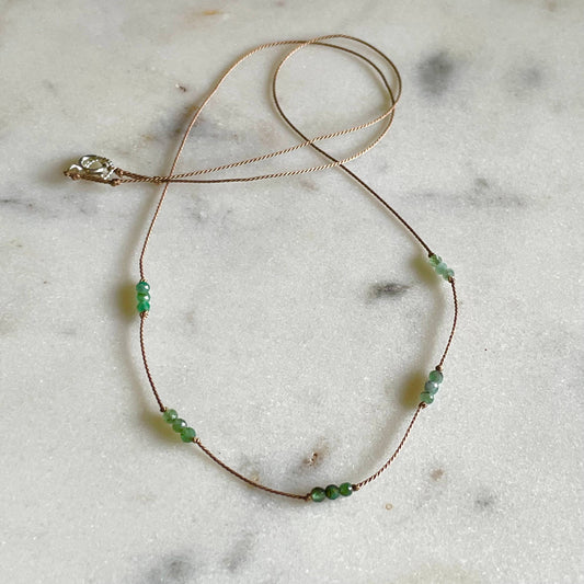 Emerald Knotted Necklace