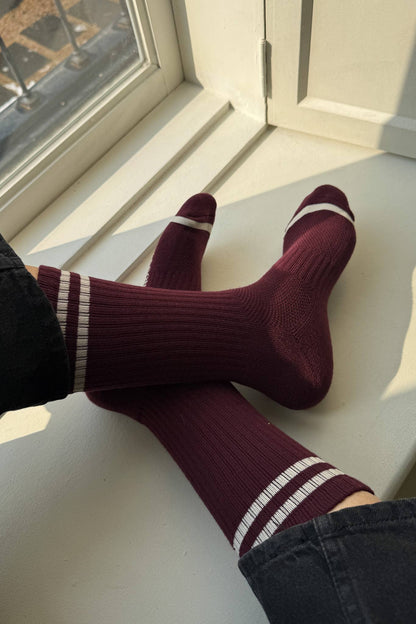 Extended Boyfriend Socks: Oatmeal