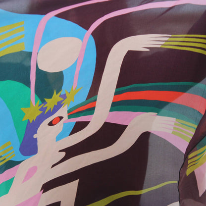Voyager Silk - Silk Scarves - Onward Through the Darkness | Silk Scarf | Women's Bandana: 26" × 26"