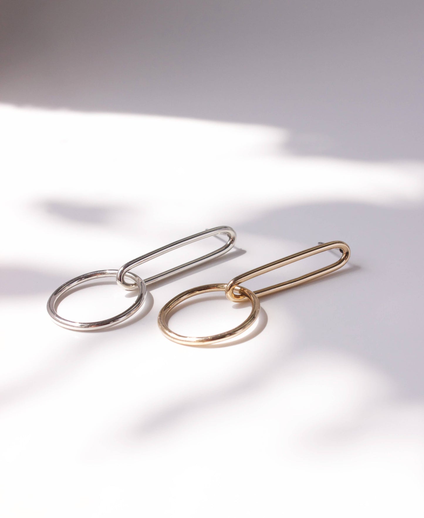 Long Link Earrings: Sterling Silver