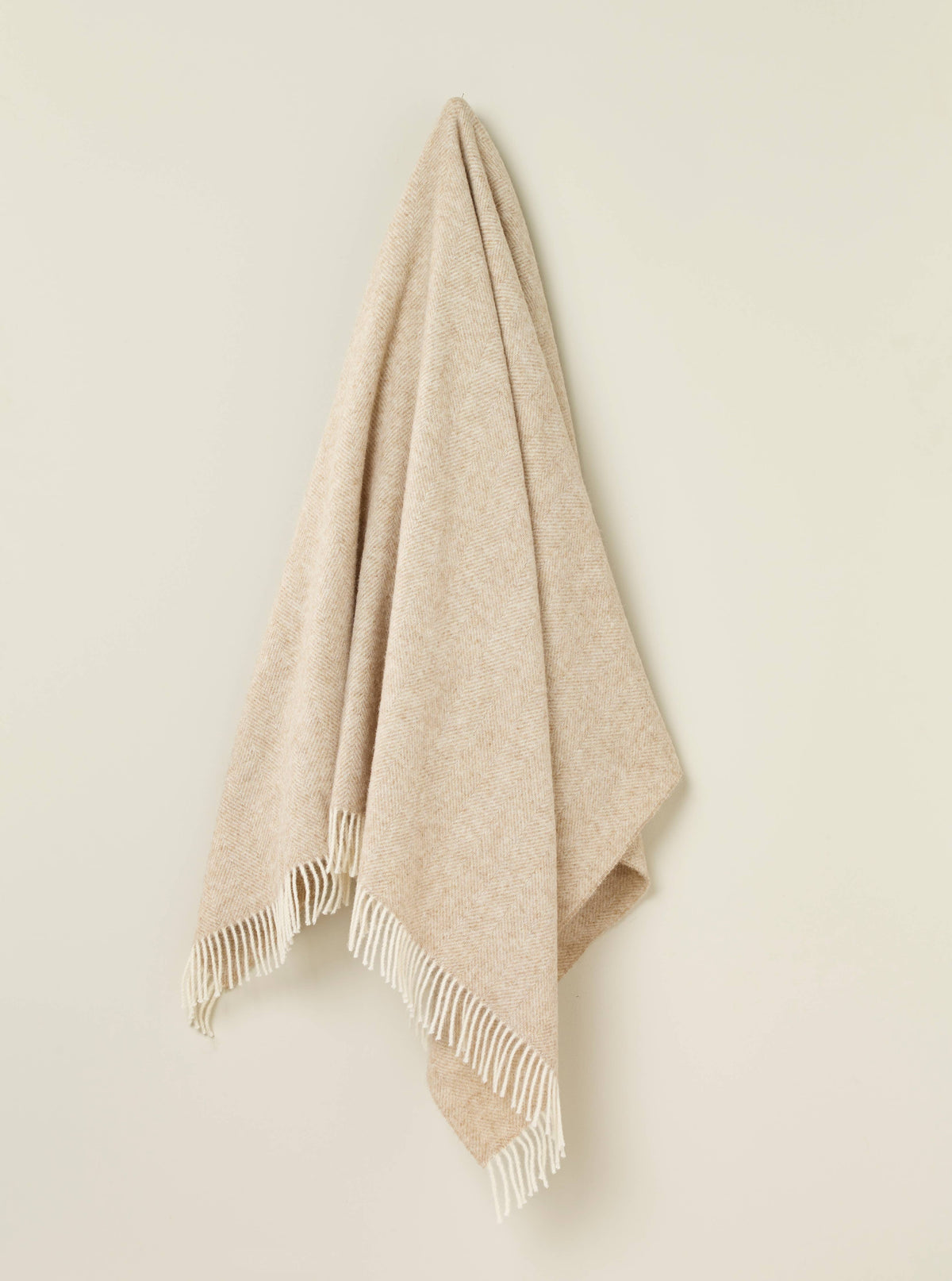 Herringbone 100% British Wool: Camel