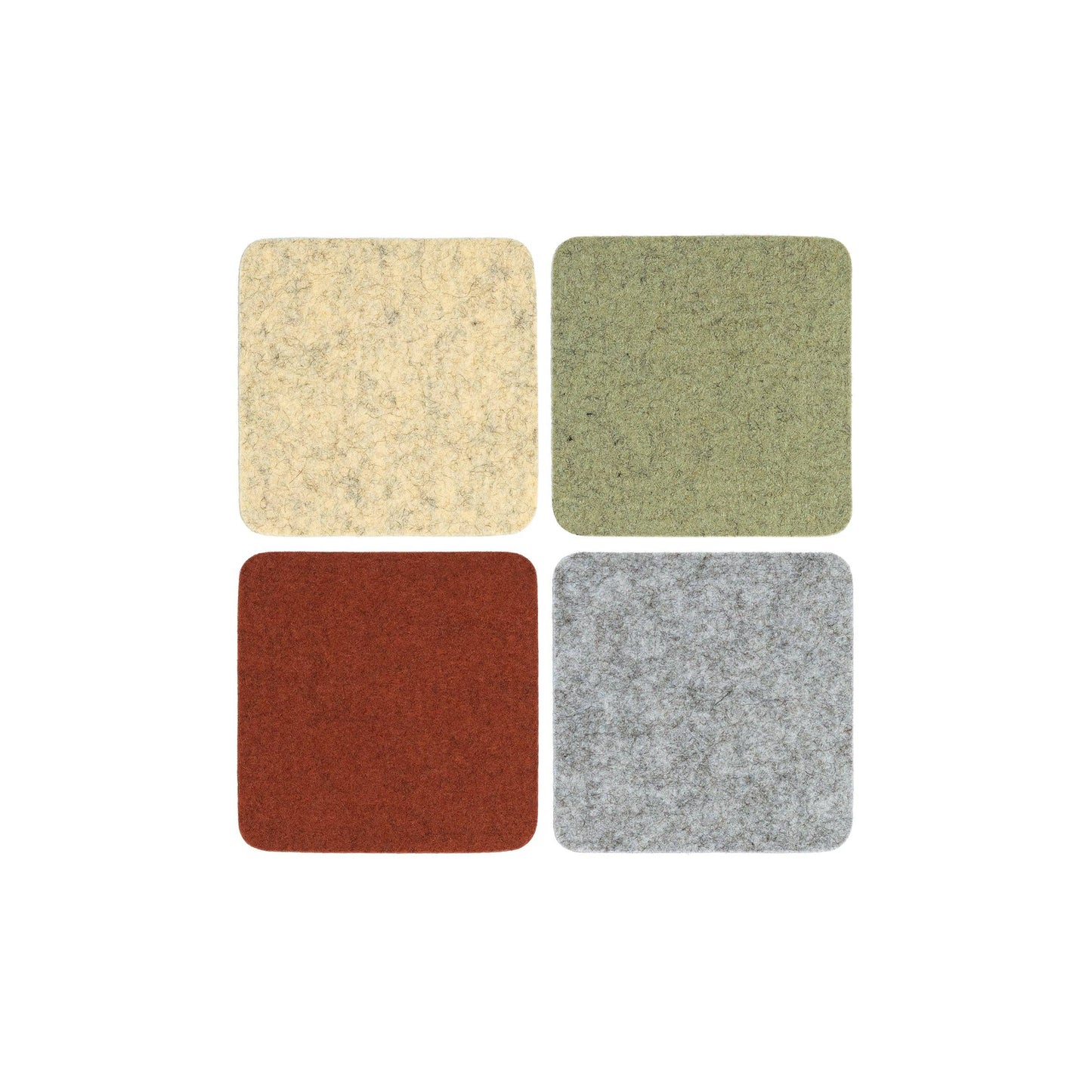 Ikebana: Bierfilzl Merino Wool Felt Square Coasters