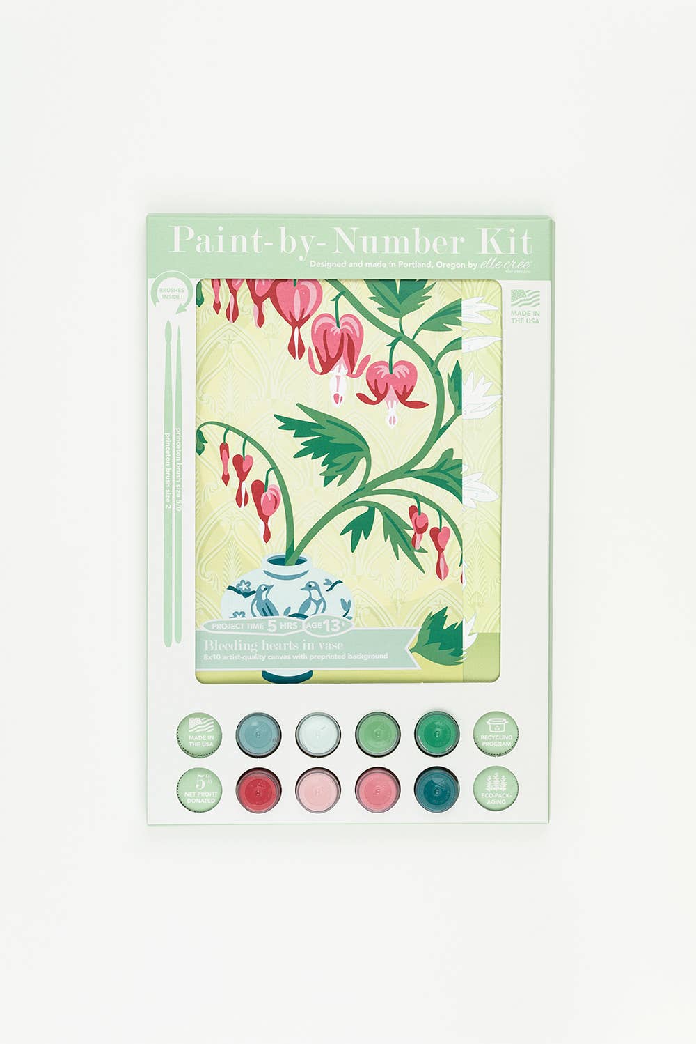 Bleeding Hearts in Vase Paint-by-Number Kit