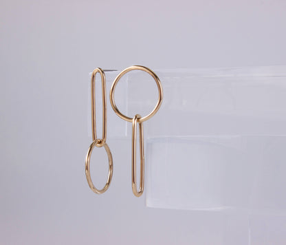 Mirror Link Earrings 14K Gold Fill