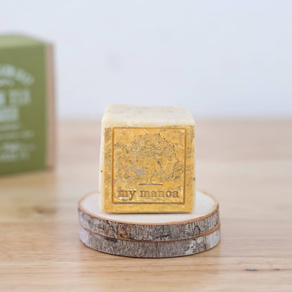 Hand-milled Green Tea + Lemon 24K GOLD Clay Soap Stone