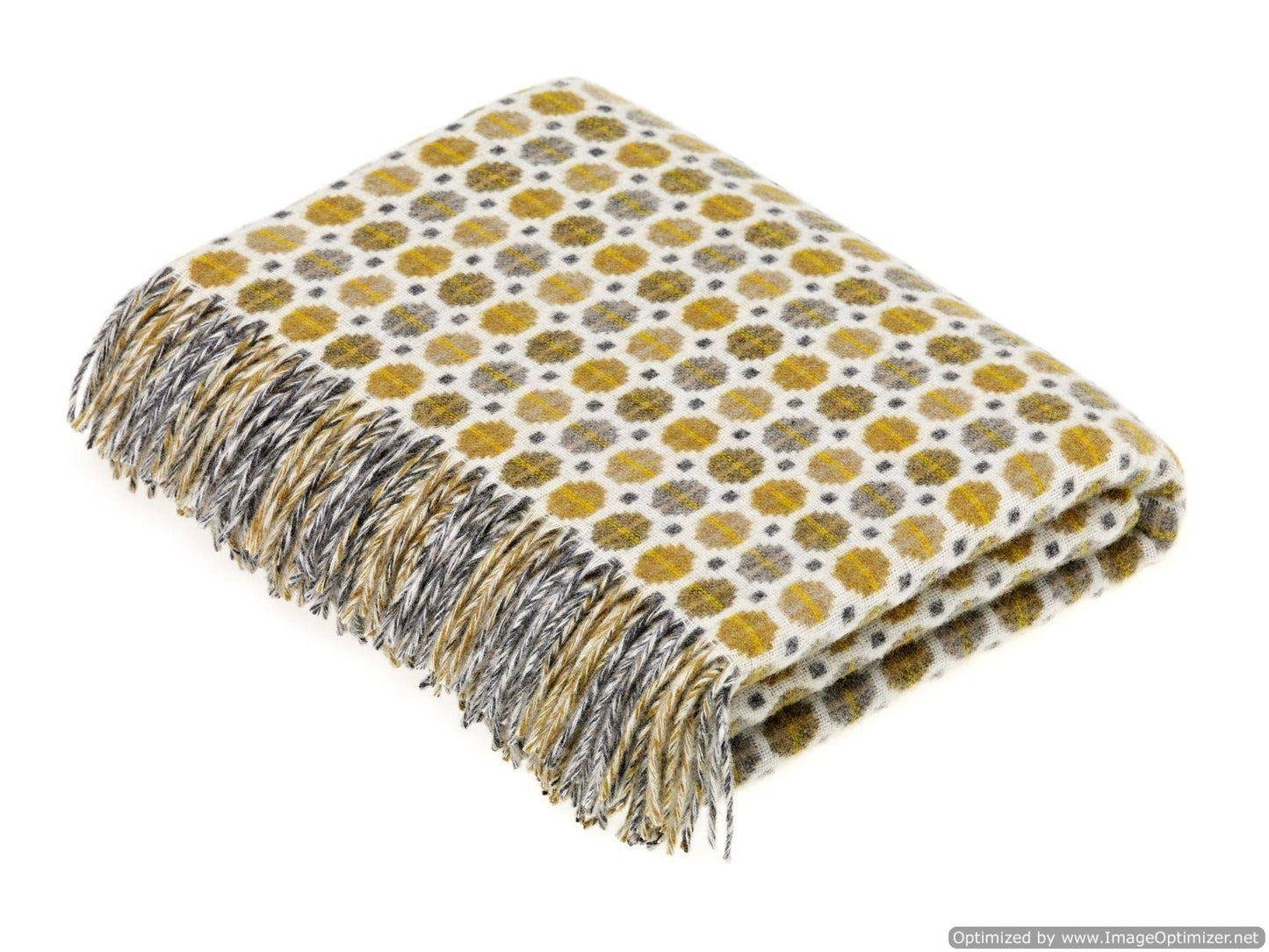 Coral & Mint Merino Lambswool Throw Made in England