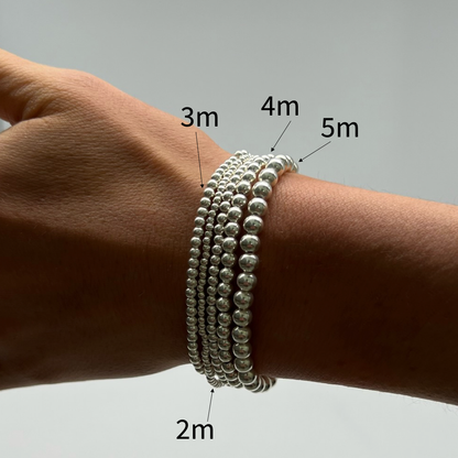 2MM Silver Ball Bracelet: Sterling / 6.5"