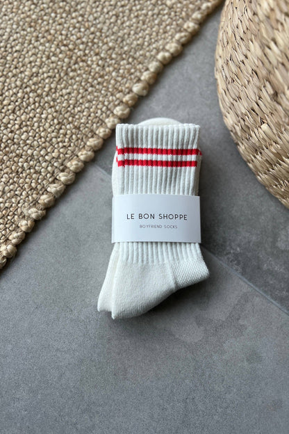 Boyfriend Socks: Cardinal