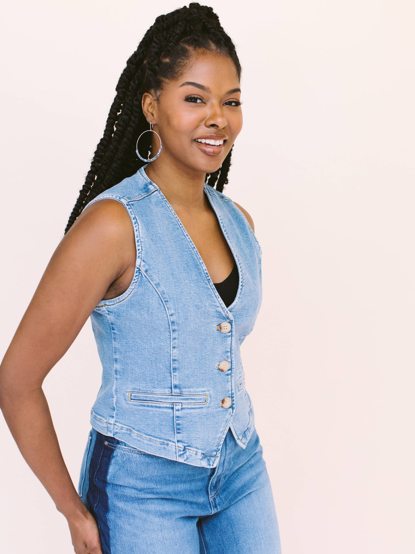 Macramé Hoops: Ink & Natural