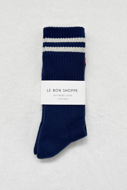 Le Bon Shoppe - Extended Boyfriend Socks: Navy