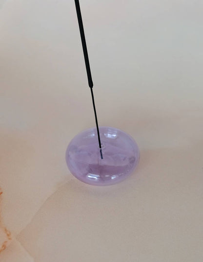 Glass Bubble Incense Holder : Martini Olive Translucent