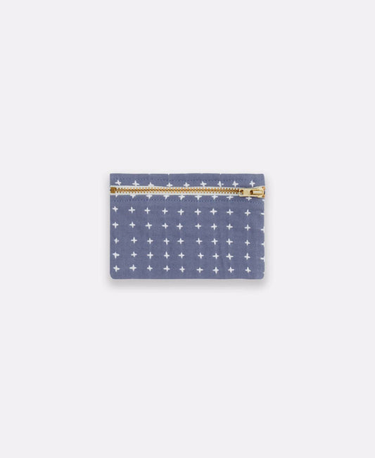 Cross-Stitch Coin Purse: Slate