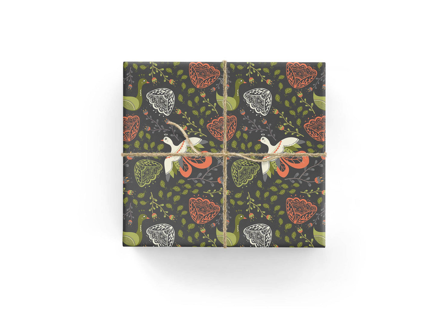 Blooming Birds Wrapping Paper