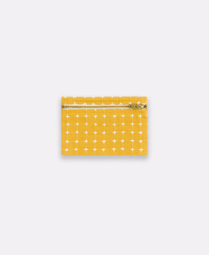 Navy Cross-Stitch Coin Purse