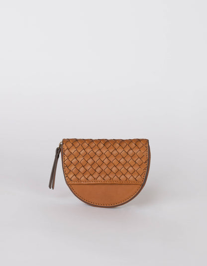 Laura Woven Coin Purse - Cognac