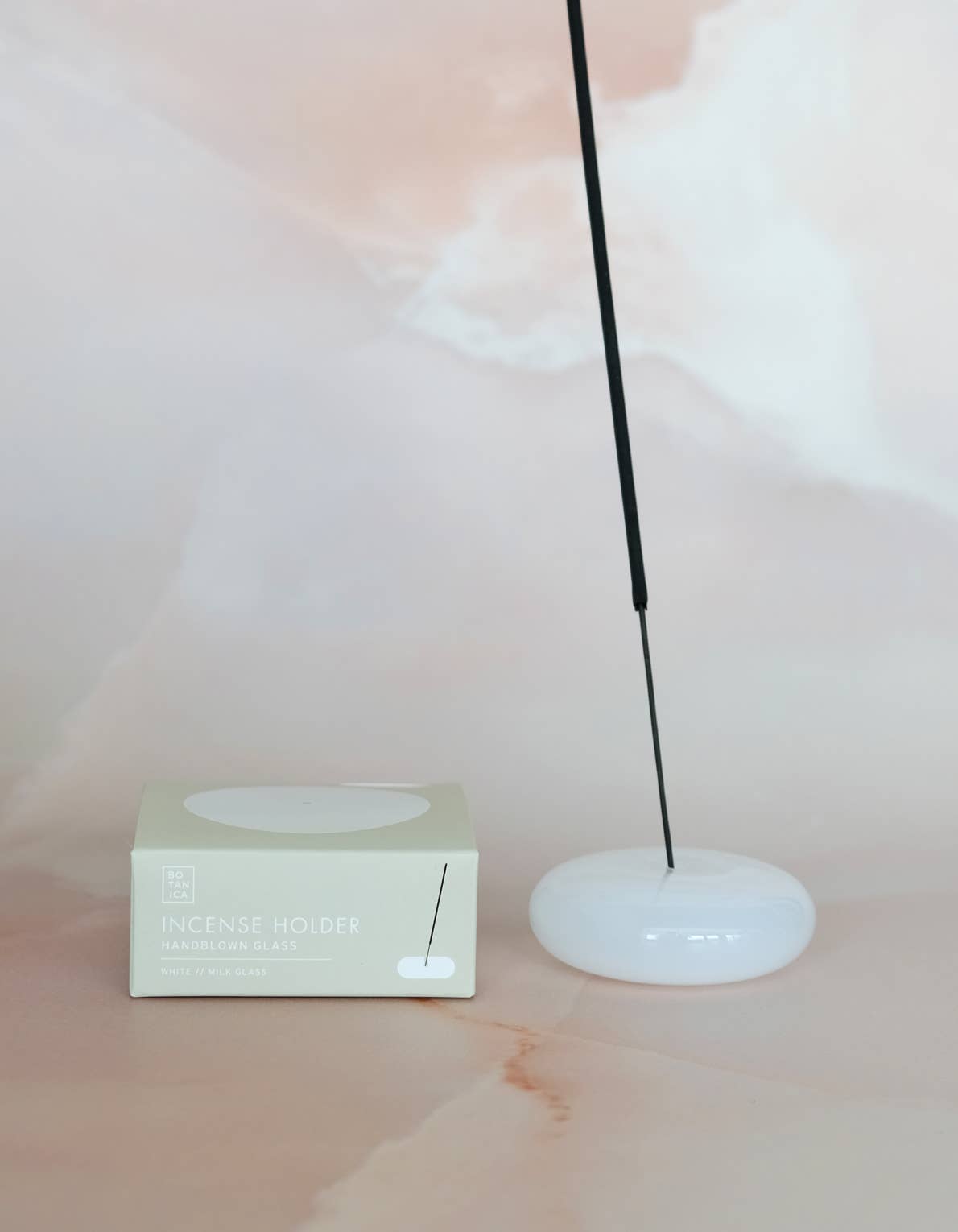Glass Bubble Incense Holder : Amber Translucent