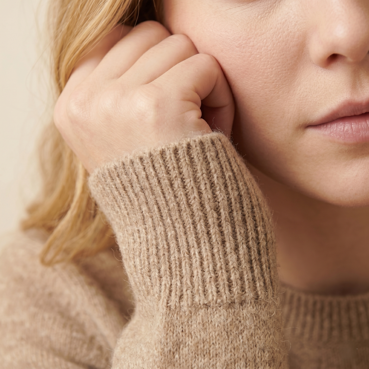 Cashmere Crewneck Sweater Oatmeal Melange