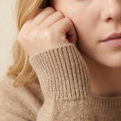 Cashmere Crewneck Sweater Oatmeal Melange