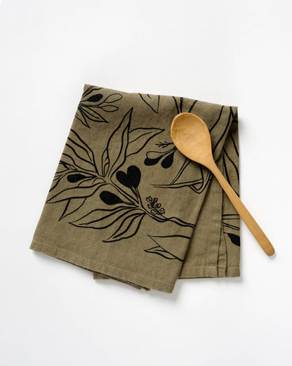 Olives Tea Linen Towel