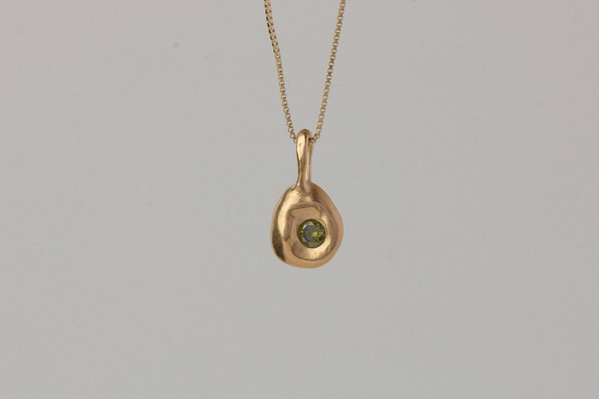 YEWŌ Collective - Pebble Necklace: Olive