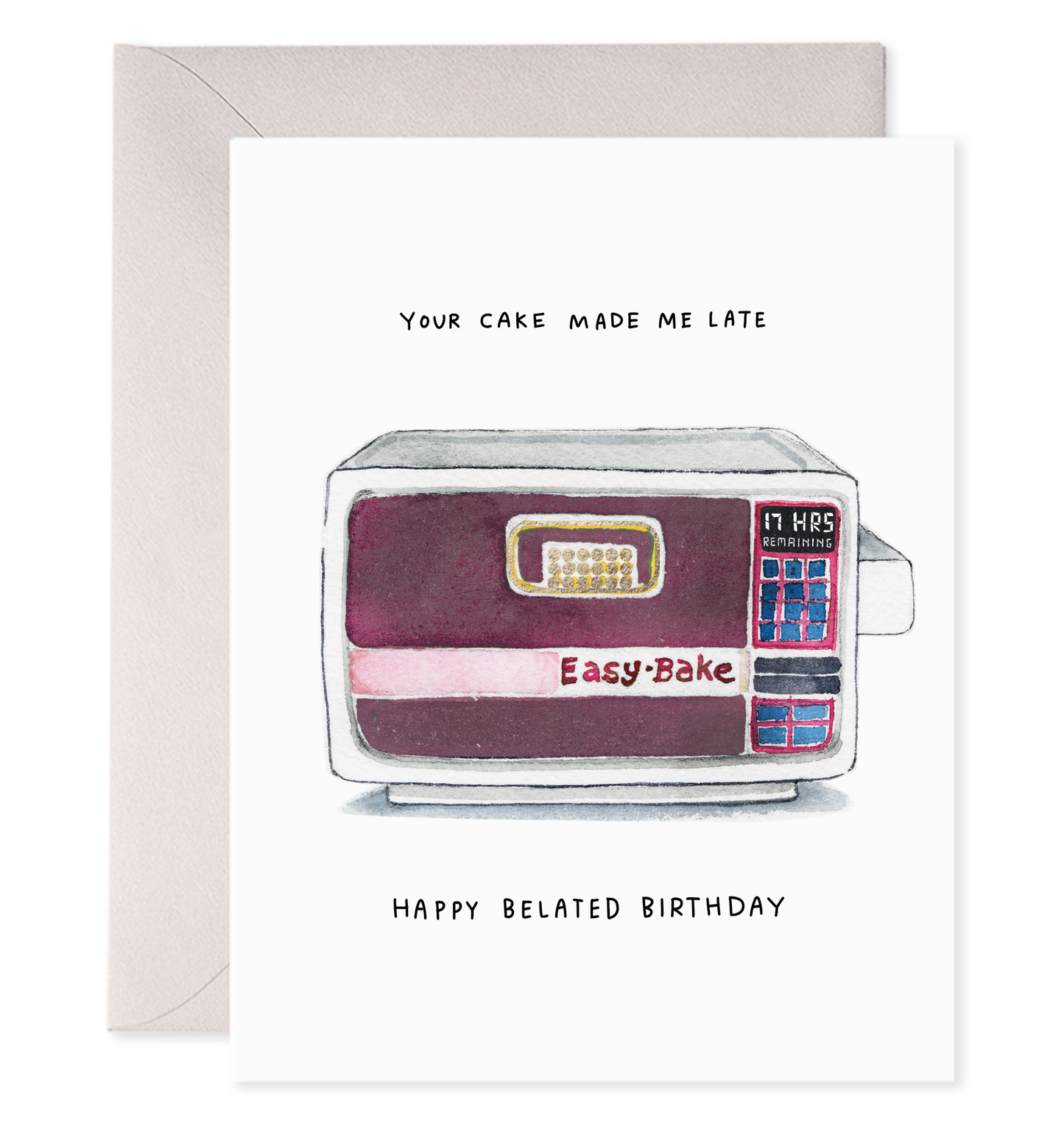 EZBake Belated | Birthday Greeting Card