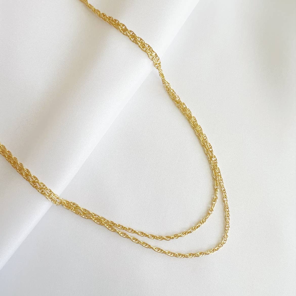 East Coast Rope Layering Necklace Gold Filled