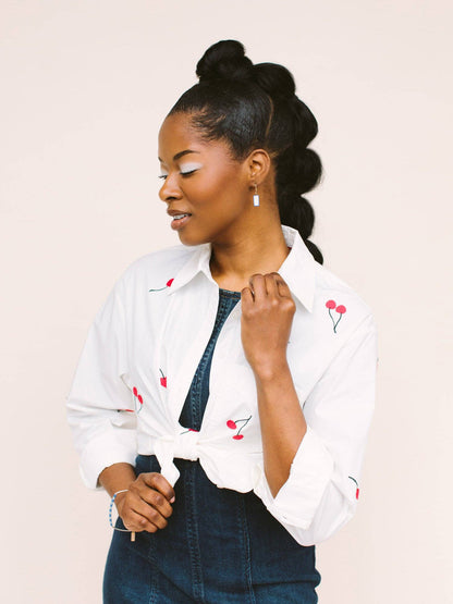 Mini Runway Earrings: Gold / Citrine & Sherbet Dipped