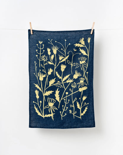 Wild Weeds Linen Tea Towel