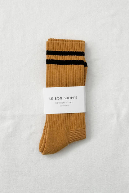 Le Bon Shoppe - Extended Boyfriend Socks: Classic White