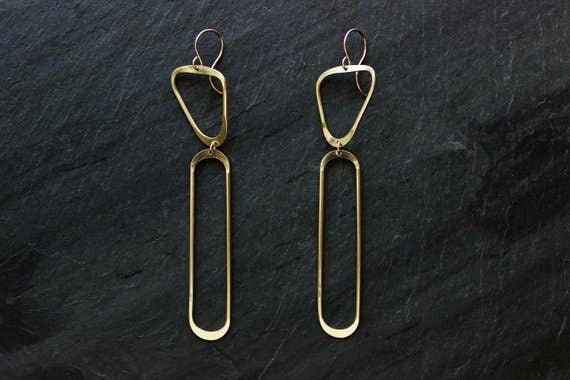 Phora Earrings: Sterling Silver / Brass