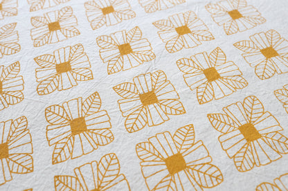 Saffron Floral Tile Tea Towel
