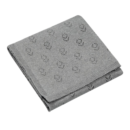 100% Cotton Baby Blanket ~ Dark Grey