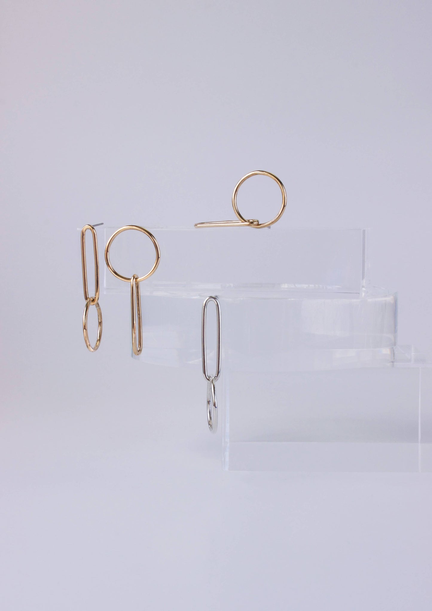 Circle Link Earrings: 14K Gold Fill