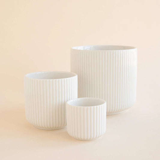 Lucy Planter | White : 3 inch