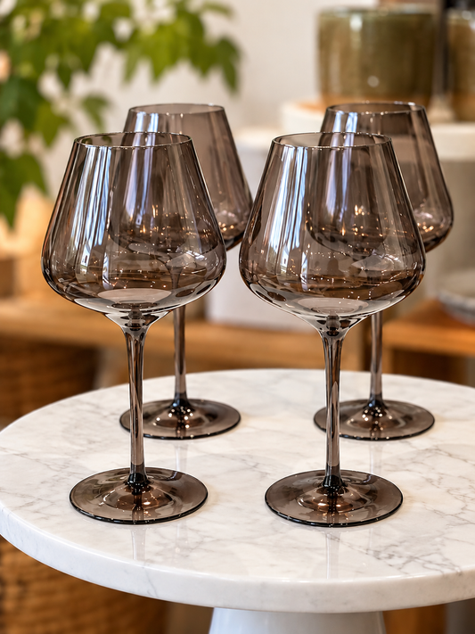 Autumn Colored Wine Glass