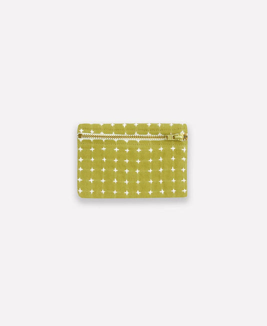 Moss Cross-Stitch Coin Purse